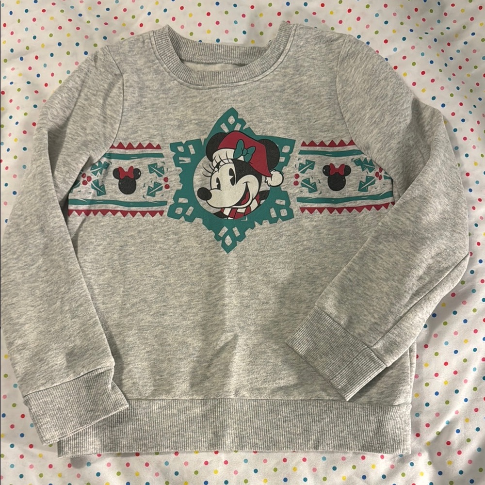 Disney Gray Minnie Mouse Kids Sweatshirt with bonus T-shirt